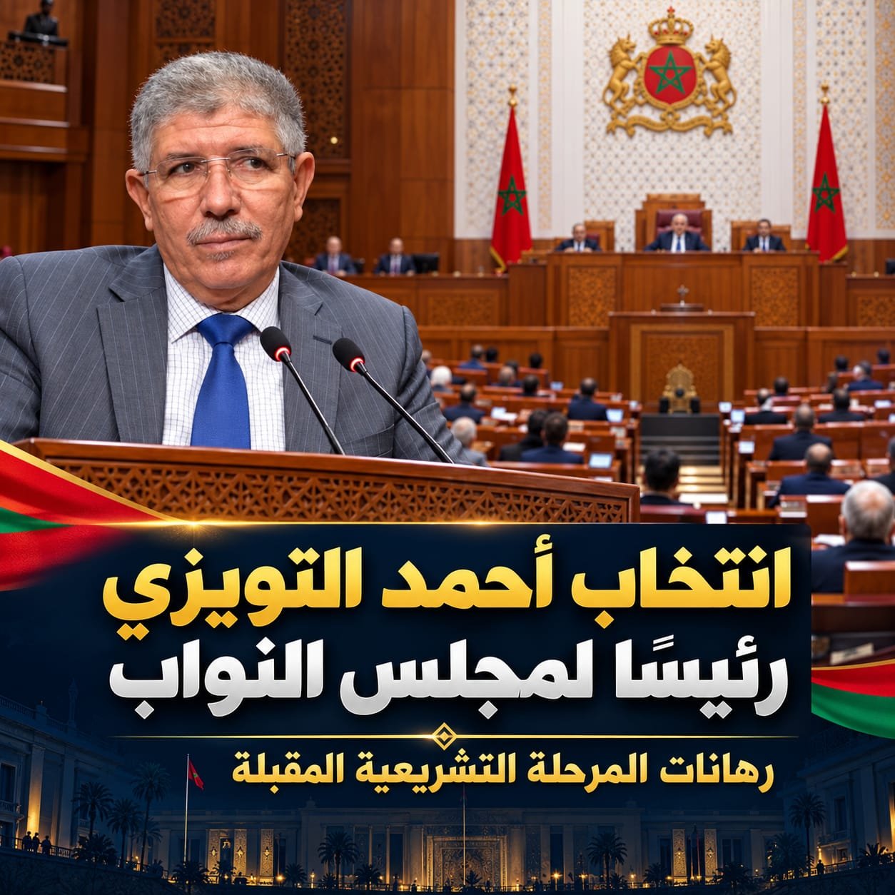 رهانات تشريعية ورقابية تواجه مجلس النواب بعد انتخاب أحمد التويزي رئيساً له